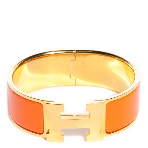 hermes orange braclet|hermes clic h bracelet small.